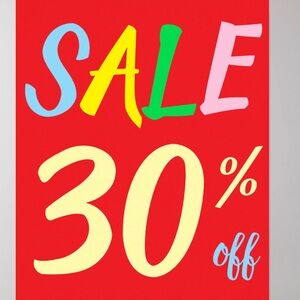 Having a 30% off each item. 😃 Feel free to make offers 😃